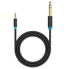 Кабель Vention аудио Jack 6,5 mm M/ 3,5 M - 1 м