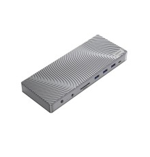 Док-станция для ноутбука/ NERPA 14 in 1 docking station (1xDC 12V 3A, 1xUSB-C 100W PD, 2xHDMI 4K@60Hz, 2xDP 4K@60Hz, 3xUSB-A 3.2 (10Gbps data), 1xTF/microSD, 1xSD/MMC, 1x3.5mm audio, 1xRJ45 Gb), USB-C power adapter 100W, power 100W USB-C cable 150cm, PD w