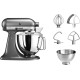 Настольный миксер KitchenAid Настольный миксер с откидным блоком  Artisan 4.8 л, серебряный медальон