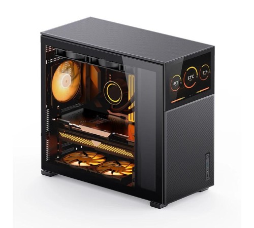 Корпус без блока питания/ Case JONSBO D41 MESH SCREEN, Midi-Tower, TG, no fan, 1xUSB-A 3.2 + 1xUSB-C 3.2, ATX, mATX Black