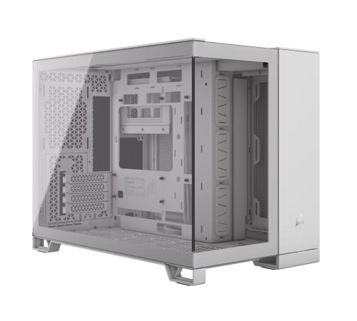 Корпус без блока питания/ Case Corsair 2500X Airflow, Midi-Tower, TG, no fan, 2xUSB-A 3.2, 1xUSB 3.2 Type-C, mATX, mITX White