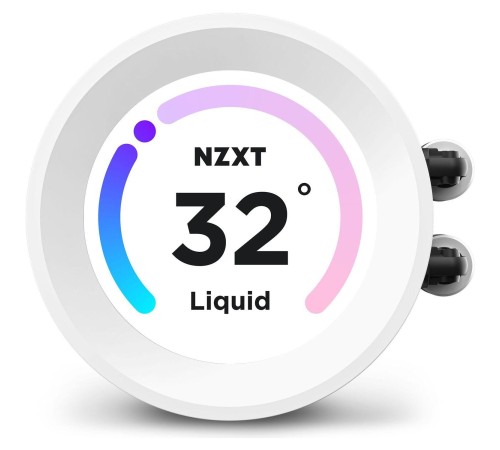 Система жидкостного охлаждения для ПК/ Water Cooling System NZXT Kraken Elite 240 RGB (250W, 240mm, LED temp., White, RGB/ Fans: 1xF240 RGB Core Fan, 75.12CFM, 30dBA, 2400RPM/ Pump height 65mm, 2800RPM, Rad thickness 27mm/ S: 1851, 1700, 1200, 115X, AM5, Система жидкостного охлаждения для ПК/ Water Cooling System NZXT Kraken Elite 240 RGB (250W, 240mm, LED temp., White, RGB/ Fans: 1xF240 RGB Core Fan, 75.12CFM, 30dBA, 2400RPM/ Pump height 65mm, 2800RPM, Rad thickness 27mm/ S: 1851, 1700, 1200, 115X, AM5,