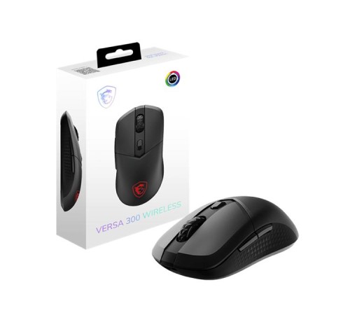 мышь беспроводная Mouse MSI VERSA 300, Wireless, 60g, DPI 8000, Symmetrical design, black