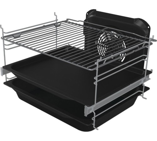 Плита GORENJE/ Стеклокерамическая плита, Цвет: Нержавеющая сталь, Материал дверцы: Стеклянная дверца, GentleClose: шарнир с плавным закрыванием дверцы духовки, Тип духовки: Мультифункциональная духовка, Стеклокерамическая варочная панель, Количество конфо