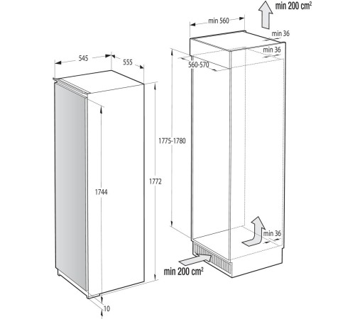 Морозильный шкаф ASKO/ 743337, Морозильный шкаф ASKO, объем 235 л, полезный объем 196 л, No Frost, Super Freeze, светодиодное освещение, звуковая сигнализация открытой двери, 1 отделение с откидной крышкой, 7 ящиков, энергоэффективность А++