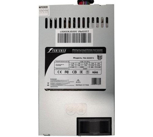 Блок питания Powerman Power Supply 300W PM-300SFX +6pin w/o power cord (8cm fan) Блок питания Powerman Power Supply 300W PM-300SFX +6pin w/o power cord (8cm fan)