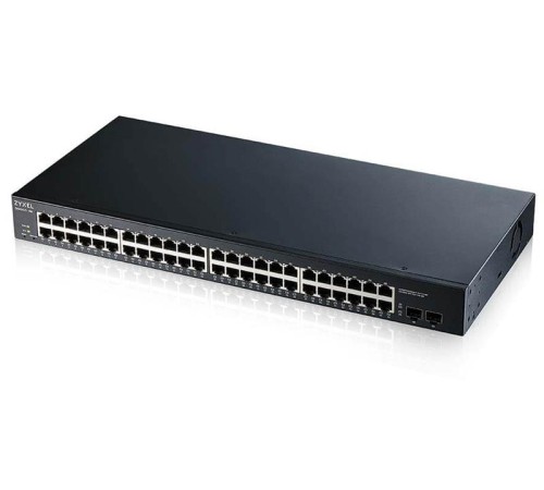 Коммутатор Smart L2 коммутатор Zyxel GS1900-48, rack 19", 48xGE, 2xSFP, кнопка сброса заводских настроек