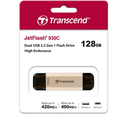 Флеш-накопитель/ Transcend 128GB JetFlash 930C USB 3.2 OTG Type C High Speed Флеш-накопитель/ Transcend 128GB JetFlash 930C USB 3.2 OTG Type C High Speed