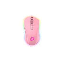 Мышь игровая проводная Dareu EM908 Pink (розовый), DPI 600-10000, подсветка RGB, USB кабель 1,8м, размер 122.36x66.79x39.83мм (Мятая упаковка)