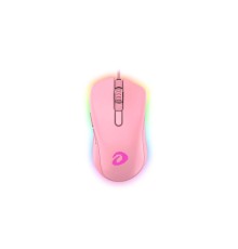 Мышь игровая проводная Dareu EM908 Pink (розовый), DPI 600-10000, подсветка RGB, USB кабель 1,8м, размер 122.36x66.79x39.83мм