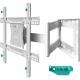 ONKRON кронштейн для телевизора 40"-75" наклонно-поворотный, белый M7L