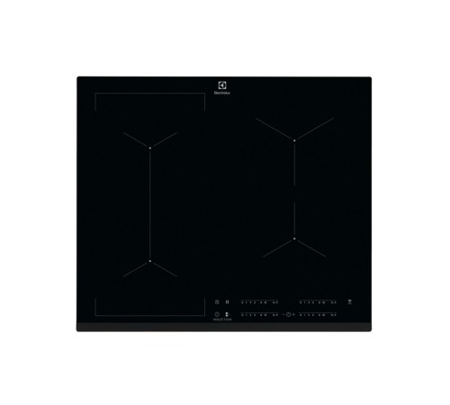 Встраиваемые индукционные панели ELECTROLUX/ индукционная на 4 конфорки, cтеклокерамика, мощность: 7200 Вт, независимая установка, слайдерное управление,размеры (ШхГ): 59x52 см