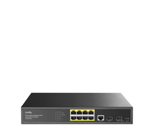 Коммутатор/ 8-Port Layer 2 Managed Gigabit PoE+ Switch with 2 Gigabit SFP Slots, 120W