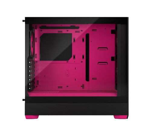 Корпус ПК без блока питания/ Case Fractal Design Pop Air RGB Magenta Core TG Clear Tint, Midi-Tower, 3x120mm RGB, 2xUSB-A 3.2 ATX, mATX, mITX Black/Magenta