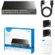Коммутатор/ 24-Port 10/100M PSE RJ-45 +2 Gigabit RJ- 45 +1SFP Port with 24 POE Ports Switch with Built-in power supply, support 16-port IEEE 802.3at PoE+ Injector, Rack-mountable Steel case, 300W Internal