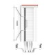 Кулер для процессора/ CPU Cooler PCCooler RZ400 V2 WH (230W, 4-pin PWM, 155mm, Al/Cu, 4x6mm, 1x120mm, 86.73CFM, 32dBA, 2200RPM, S: 1851/1700/1200/115X, AM5/AM4, black)