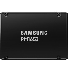 Твердотельный накопитель/ Samsung SSD PM1653, 7680GB, 2.5" 15mm, SAS 24Gb/s, 3D TLC, R/W 4200/up 3800MB/s, IOPs 770 000/135 000, TBW 14016, DWPD 1 (12 мес.)