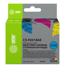 -/ Картридж струйный Cactus CS-F6V18AE 123XL многоцветный (330стр.) (18мл) для HP DeskJet 1110/1111/111