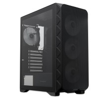 Корпус без блока питания/ Case HSPD M521, Mesh Mid Tower, Black, slide TG, 0.45 SPCC, 4x120mm ARGB (M11-120) ATX, mATX, mITX 160/330/184mm 2x2.5", -, 7xPCI 2xUSB-A 3.0, 1xUSB-A 1.0 390x200x449mm