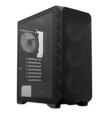 Корпус без блока питания/ Case HSPD M521, Mesh Mid Tower, Black, slide TG, 0.45 SPCC, 4x120mm ARGB (M11-120) ATX, mATX, mITX 160/330/184mm 2x2.5", -, 7xPCI 2xUSB-A 3.0, 1xUSB-A 1.0 390x200x449mm