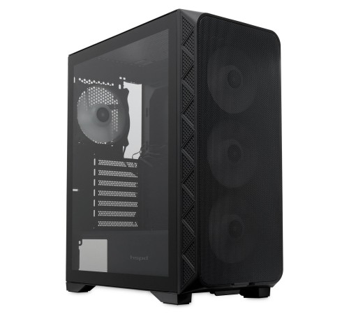 Корпус без блока питания/ Case HSPD M521, Mesh Mid Tower, Black, slide TG, 0.45 SPCC, 4x120mm ARGB (M11-120) ATX, mATX, mITX 160/330/184mm 2x2.5", -, 7xPCI 2xUSB-A 3.0, 1xUSB-A 1.0 390x200x449mm Корпус без блока питания/ Case HSPD M521, Mesh Mid Tower, Black, slide TG, 0.45 SPCC, 4x120mm ARGB (M11-120) ATX, mATX, mITX 160/330/184mm 2x2.5", -, 7xPCI 2xUSB-A 3.0, 1xUSB-A 1.0 390x200x449mm