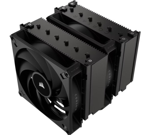 Кулер для процессора/ CPU Cooler Corsair A115 Twin Tower (270W, 4-pin PWM, 165mm, Al/Cu, 6x6mm, 2x140mm, 84.5CFM, 33.9dBA, 1600RPM, S: 1851/1700/1200/115X, AM5/AM4, black) Кулер для процессора/ CPU Cooler Corsair A115 Twin Tower (270W, 4-pin PWM, 165mm, Al/Cu, 6x6mm, 2x140mm, 84.5CFM, 33.9dBA, 1600RPM, S: 1851/1700/1200/115X, AM5/AM4, black)