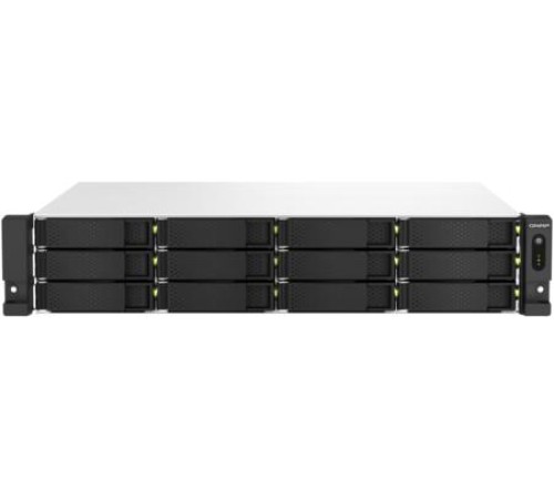 Сетевое хранилище без дисков/ SMB QNAP TS-1264U-RP-4G NAS 12 HDD trays, rackmount 2U, 2 PSU. 4-core Intel Celeron N5095 2.0-2.9 GHz, 8 GB RAM up to 8 GB, 2x2.5 Gigabit Ethernet, 2xUSB 3.2 Gen 2 (10Gbps). 2xUSB 2.0., 1xHDMI . PCIe Gen 3 x2 , W/o rail kit R Сетевое хранилище без дисков/ SMB QNAP TS-1264U-RP-4G NAS 12 HDD trays, rackmount 2U, 2 PSU. 4-core Intel Celeron N5095 2.0-2.9 GHz, 8 GB RAM up to 8 GB, 2x2.5 Gigabit Ethernet, 2xUSB 3.2 Gen 2 (10Gbps). 2xUSB 2.0., 1xHDMI . PCIe Gen 3 x2 , W/o rail kit R