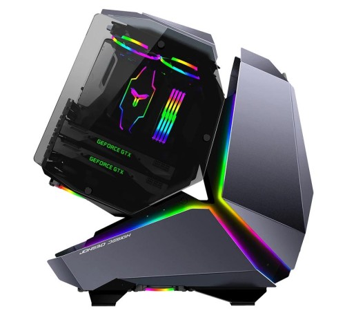 Корпус без блока питания/ Case JONSBO MOD-5, Full-Tower, TG, no fans, 2xUSB-A 3.0 + 1xUSB-C 3.2, ATX, mATX, mITX Gray