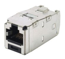 Экранированный модуль MiniCom TX6 Plus 10Gib/ Category 6, RJ45, 8-position, 8-wire universal shielded black module with integral shield.