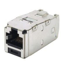 Экранированный модуль MiniCom TX6 Plus 10Gib/ Category 6, RJ45, 8-position, 8-wire universal shielded black module with integral shield.
