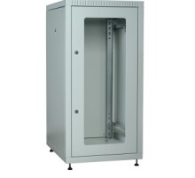 ITK LINEA E 24U 600х800мм стекл. пер. дв. задн. метал. сер.