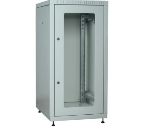 ITK LINEA E 24U 600х800мм стекл. пер. дв. задн. метал. сер.