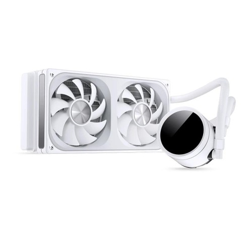 Система жидкостного охлаждения/ Water Cooling System JONSBO TH-240 White (260W, 240mm, LED temp., White, ARGB/ Fans: 2x120mm, 62.4CFM, 37.3dBA, 2400RPM/ Pump height 72mm, 30dBA, 2400RPM, Rad thickness 27mm/ S: 1851, 1700, 1200, 115X, AM5, AM4) Система жидкостного охлаждения/ Water Cooling System JONSBO TH-240 White (260W, 240mm, LED temp., White, ARGB/ Fans: 2x120mm, 62.4CFM, 37.3dBA, 2400RPM/ Pump height 72mm, 30dBA, 2400RPM, Rad thickness 27mm/ S: 1851, 1700, 1200, 115X, AM5, AM4)