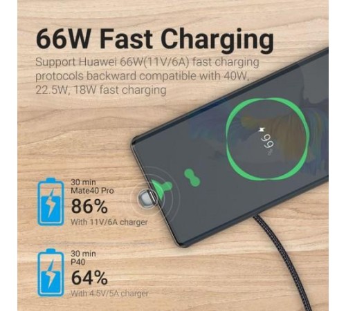 Кабель Vention USB 2.0 CM/AM 5A - 2м. U-образный Кабель Vention USB 2.0 CM/AM 5A - 2м. U-образный
