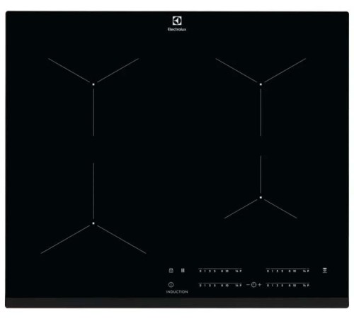 Встраиваемая варочная поверхность ELECTROLUX/ индукционная, 60 см, распознавание наличия посуды, черный цвет