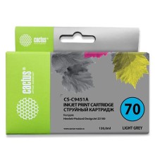 -/ Картридж струйный Cactus CS-C9451A №70 светло-серый (130мл) для HP DJ Z3100