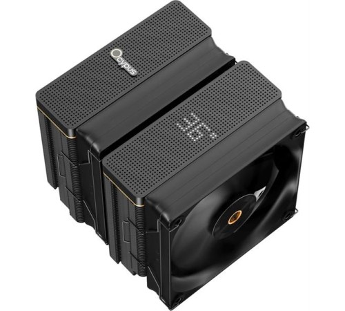 Кулер для процессора Ocypus Iota A62 BK, 2x120mm FAN, Display Panel, 6 HEAT PIPES, 4-PIN PWM, 500-2000 RPM, 29DBA, FDB, LGA115X/1200/1700/18XX, AM4/AM5