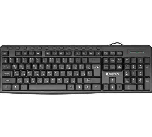 Defender Проводная клавиатура Action  HB-719 RU,черный,мультимедиа USB