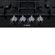 Встраиваемая газовая панель BOSCH Газ, 4.5х59x52 см, закаленное стекло, 4 конфорки, газ-контроль, автоподжиг, черный цвет