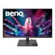 Мониторы/ Benq PD3205U 31,5'', 3840x2160, IPS, 60Hz, 1000:1, 350cd, 5ms, HDMI, DP; 3*USB 3.2; USB C*90W, Speakers, Height adj 110, 99% sRGB, Flicker-free;Low Blue Light, Calibration Report, 3Y, Grey