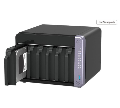 Сетевое хранилище без дисков/ SMB QNAP TS-632X-4G 6-bay 3.5" desktop NAS, AL524 4C 2.0GHz, 4GB DDR4 RAM (max 16GB), 2 x 10GbE SFP+, 2 x 2.5GbE, 1 x PCIe Gen3, 2 x USB 3.2 Gen1