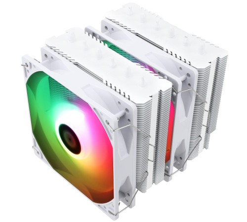 Кулер для процессора/ CPU Cooler Thermalright Peerless Assassin 120 SE White ARGB (4-pin PWM, 155mm, Ni/CU, 6x6mm, ARGB, 2x120mm, 66.17CFM, 25.6dBA, 1550RPM, S: 1700, 1200, 115X, AM5, AM4)