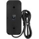 Фильтр-удлинитель PowerCom SP-08 USB03AB 1.8M, 8 розеток, черный, 16А, 4кВт, 175Дж, 3*USB, защитные шторки, защита от КЗ, перегрузки, ВЧ и импульсных помех, кабель 3x1 мм2, ШхГхВ 230х105х45 мм, вес 0.55 кг./ Surge protector PowerCom SP-08 USB03AB 1.8M, 8