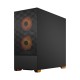 Корпус ПК без блока питания/ Case Fractal Design Pop Air RGB Orange Core TG Clear Tint, Midi-Tower, 3x120mm RGB, 2xUSB-A 3.2 ATX, mATX, mITX Black/Orange