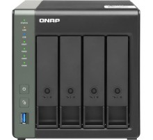 Сетевое хранилище без дисков/ SMB QNAP TS-431X3-4G NAS 4 HDD trays. Alpine AL314, 4-core, 1.7GHz, 4 GB DDR3 (1 x 2 GB) up to 8 GB (1 x 8 GB), 1x10 GbE SFP+, 1x2.5GB Ethernet, 1x1GB Ethernet, USB 3.2x3