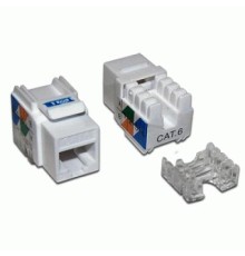  Модуль Keystone RJ45, Cat.6, UTP, 90 градусов, белый
