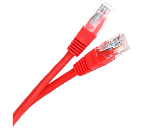 Патчкорд/ Патчкорд литой "Telecom" UTP кат.5е 0,5м красный