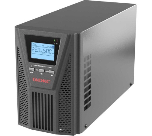 Онлайн ИБП ДКС серии Small Tower, 1000 ВА/900 Вт, 1/1, 2xSchuko, EPO, USB, RS-232, RJ45, 3x7Ач