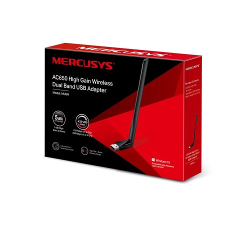 Адаптер Wi-Fi/ AC650 dual-band USB 2.0 high Gain adapter, 1 external antenna Адаптер Wi-Fi/ AC650 dual-band USB 2.0 high Gain adapter, 1 external antenna