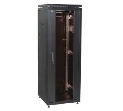 Шкаф сетевой 19" LINEA N 42U 600х1000 мм стеклянная передняя дверь, черный